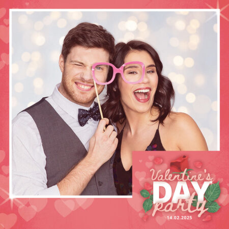 Modèle de photobooth pour la Saint-Valentin
