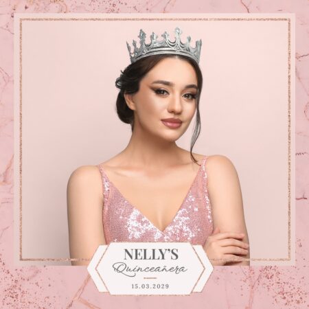 Modèle de Photobooth Quinceañera Moderne