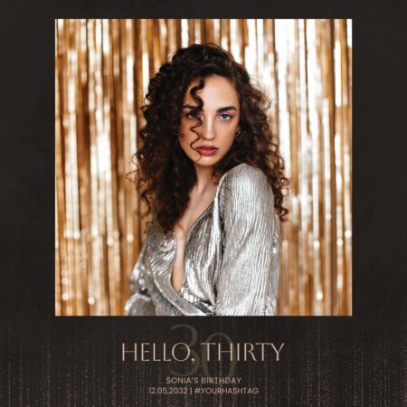 Modèle de cabine photo pour le 30e anniversaire