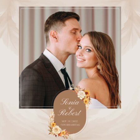 Modèle de Cabine Photo pour Mariage d'Automne