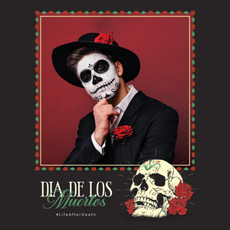 Modèle de cabine photo pour le Día de los Muertos