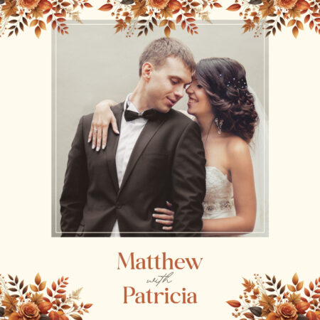 Modèle de cabine photo pour mariage automnal