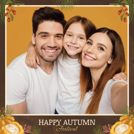 Modèle gratuit de cabine photo automnale