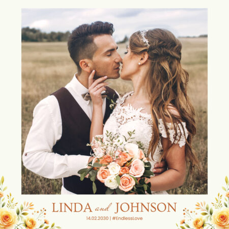 Modèle de Photobooth Floral Boho Chaud