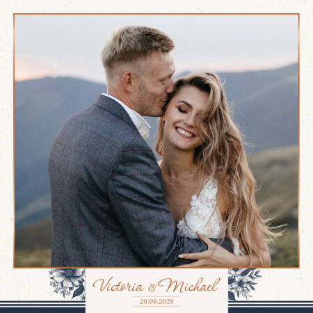 Modèle de cabine photo bronze et bleu