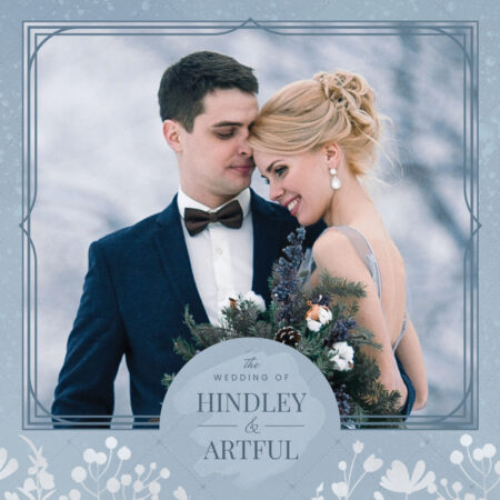 Modèle de cabine photo pour mariage en bleu glace