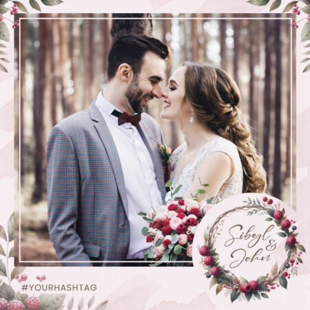 Modèle de Photobooth Rustique Framboise