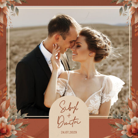 Modèle de Photobooth Rustique Orange