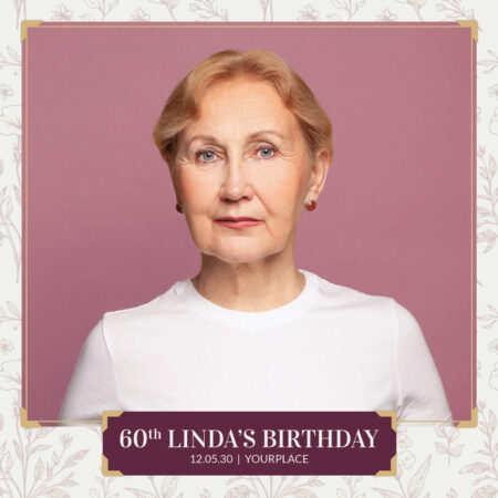 Modèle de cabine photo pour le 60e anniversaire