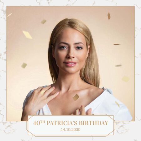 Modèle de cabine photo pour le 40e anniversaire