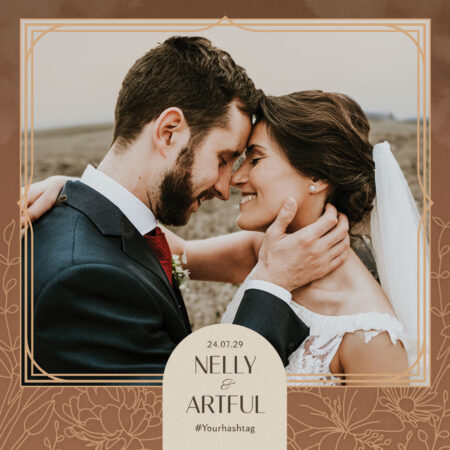 Modèle de cabine photo pour mariage en orange rouille