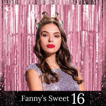 Modèle de cabine photo pour Sweet 16