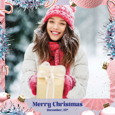 Modèle de cabine photo de Noël moderne