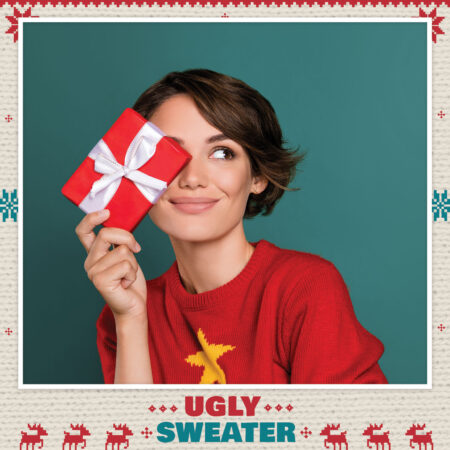 Modèle gratuit de cabine photo pour pull de Noël moche