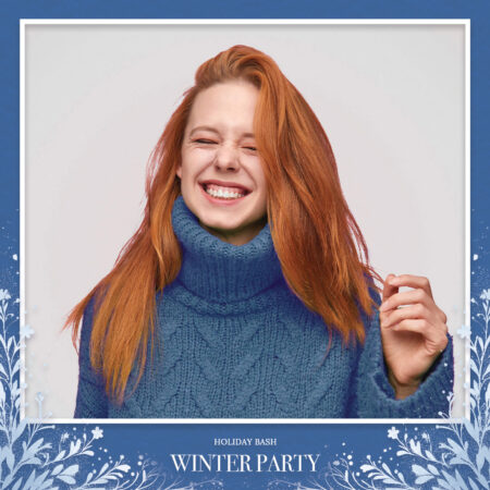 Modèle gratuit de cabine photo pour fête d'hiver