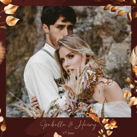 Modèle de cabine photo pour mariage rustique d'automne