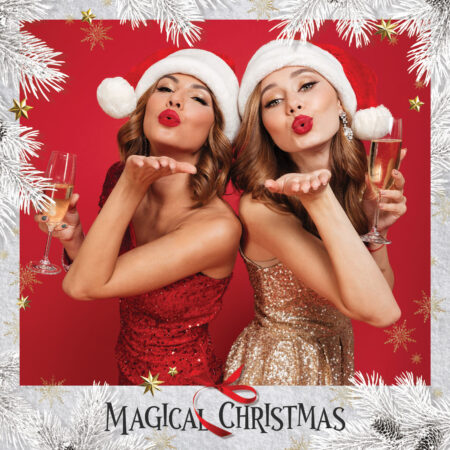 Modèle de Photo Booth Magique de Noël