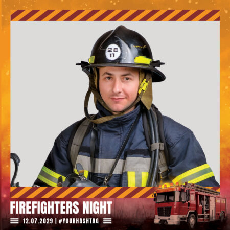 Modèle de cabine photo pompier