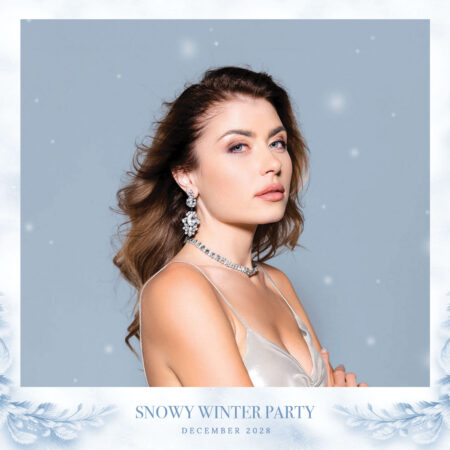 Modèle de cabine photo d'hiver