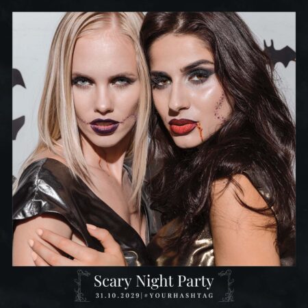 Modèle Minimaliste pour Cabine Photo Halloween