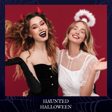 Modèle de cabine photo Halloween hantée