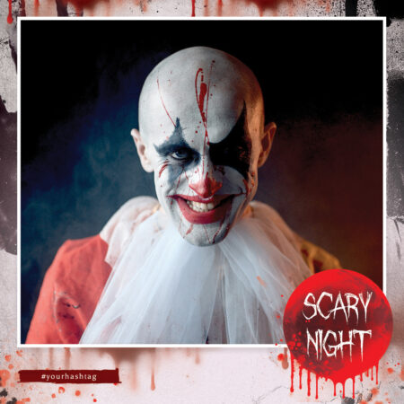 Modèle de Cabine Photo Halloween Nuit Effrayante