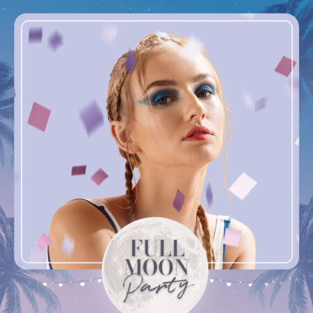 Modèle de cabine photo pour la fête de la pleine lune