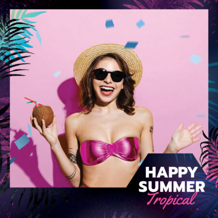 Modèle de cabine photo pour fête d'été