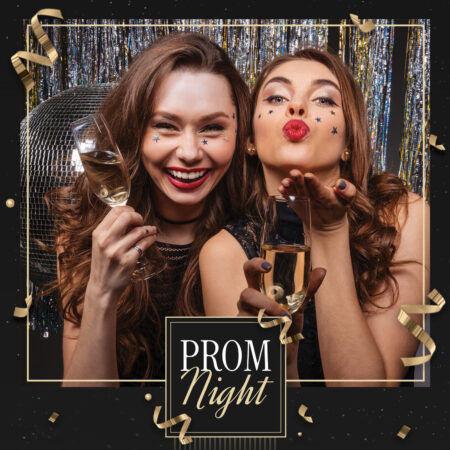 Modèle de cabine photo pour la soirée de promo