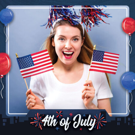 Modèle de cabine photo amusant pour le 4 juillet