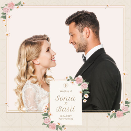 Modèle de cabine photo pour mariage chrétien