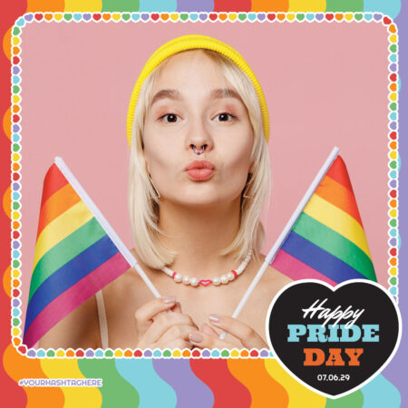 Modèle de cabine photo coloré pour la fierté LGBT