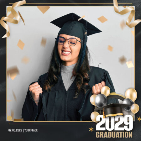 Modèle de cabine photo pour célébration de remise des diplômes