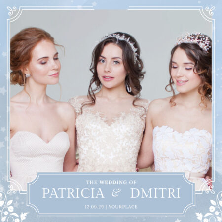 Modèle de cabine photo pour mariage bleu