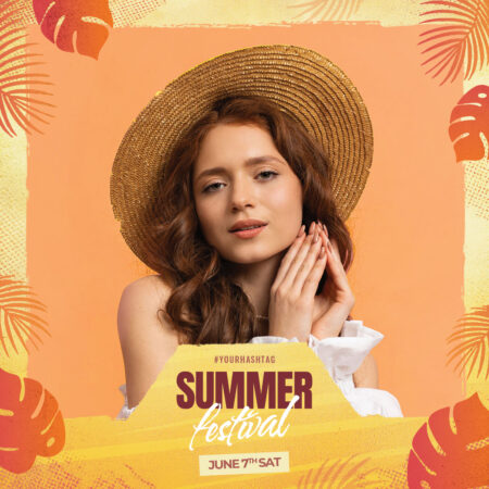 Modèle de cabine photo pour festival d'été