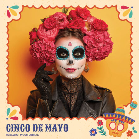 Modèle de cabine photo coloré pour le Cinco de Mayo