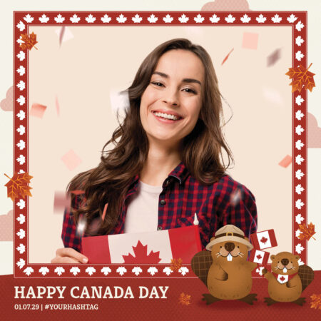 Modèle de cabine photo pour la Fête du Canada V2