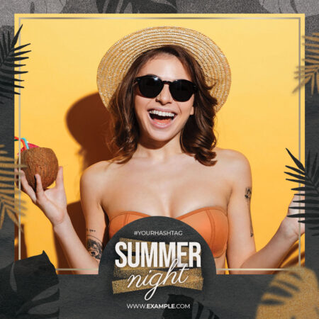 Modèle de cabine photo Nuit d'été