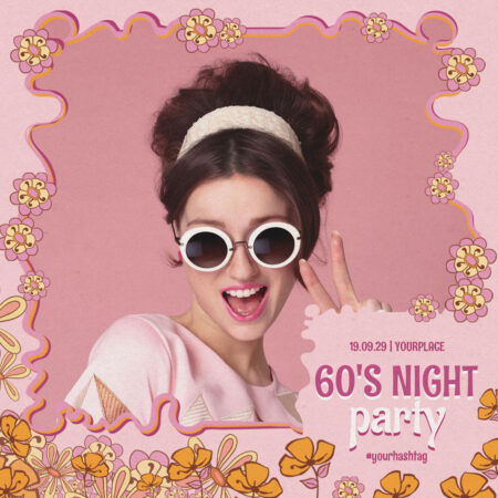 Modèle de cabine photo pour soirée années 60