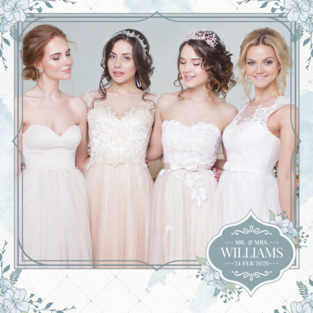 Modèle de Photobooth pour Mariage Rustique Bleu