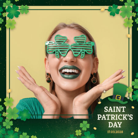 Modèle de cabine photo pour la Saint-Patrick