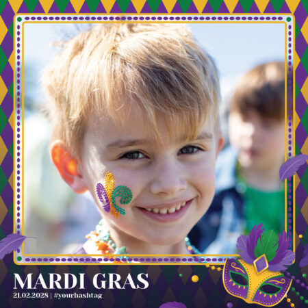 Modèle de cabine photo pour Mardi Gras