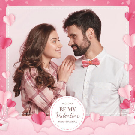Modèle de cabine photo pour la Saint-Valentin