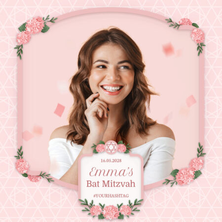 Modèle de cabine photo pour Bat Mitzvah