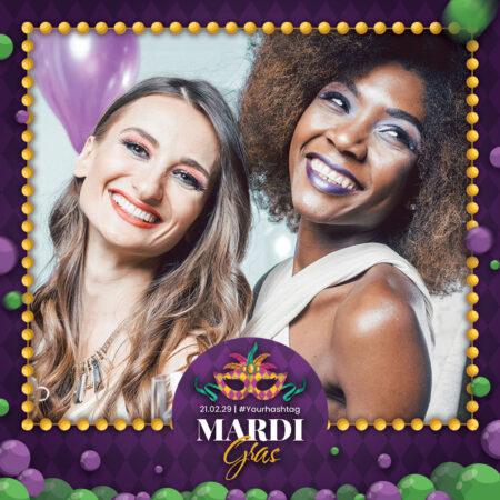 Modèle de cabine photo Mardi Gras