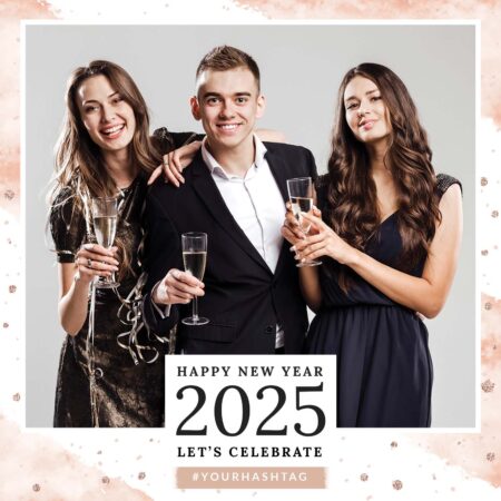 Modèle de cabine photo élégant gratuit pour le Nouvel An