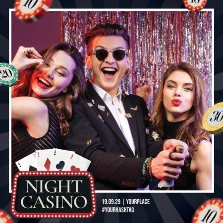 Modèle de cabine photo pour soirée casino