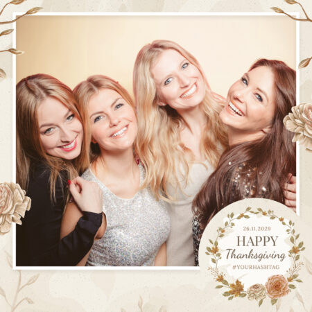 Modèle de cabine photo rustique pour Thanksgiving v2