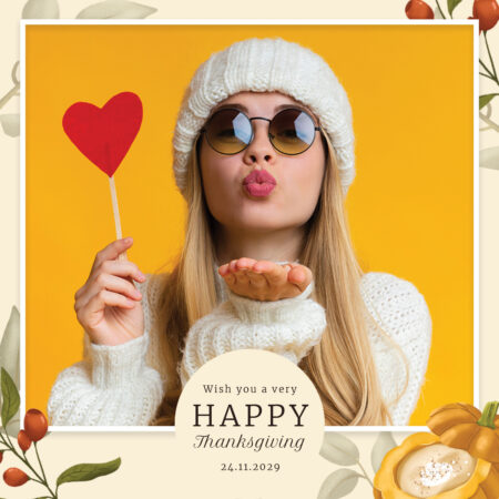 Modèle de cabine photo pour Thanksgiving moderne