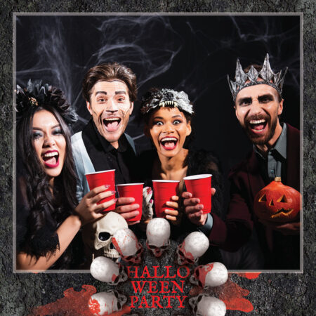 Modèle de Photobooth Crânes Halloween